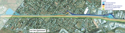 South East Busway (Rochdale to Springwood) alignment map